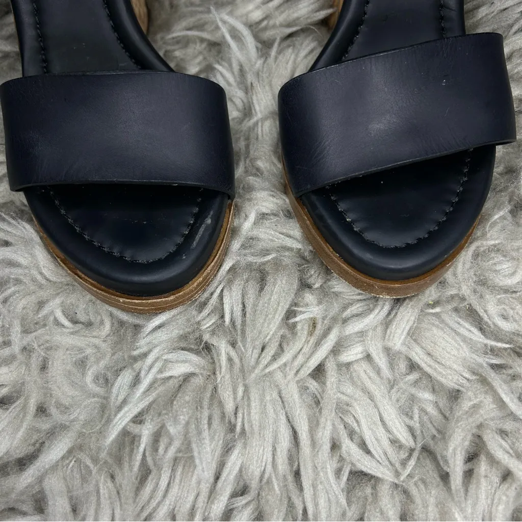 Vince Haley black chunky block heel slingback platform sandals women shoe size 7 - Image 6