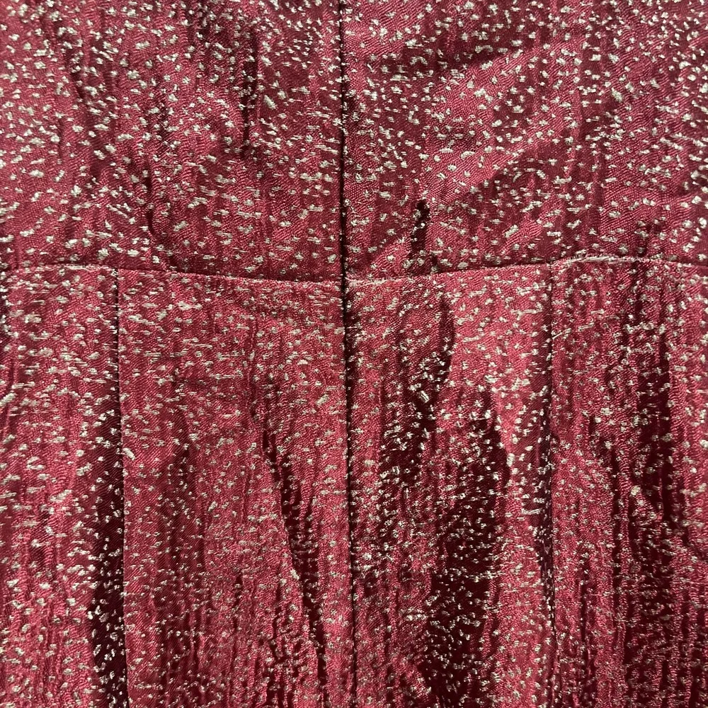 ML Monique Lhuillier Red Metallic High Low Gown Size 6 US $595 - Image 12