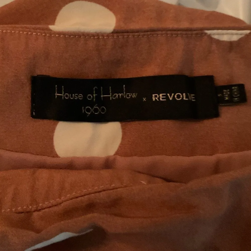 House of Harlow X Revolve Caterina Skirt Polka Dot Brown - Image 8