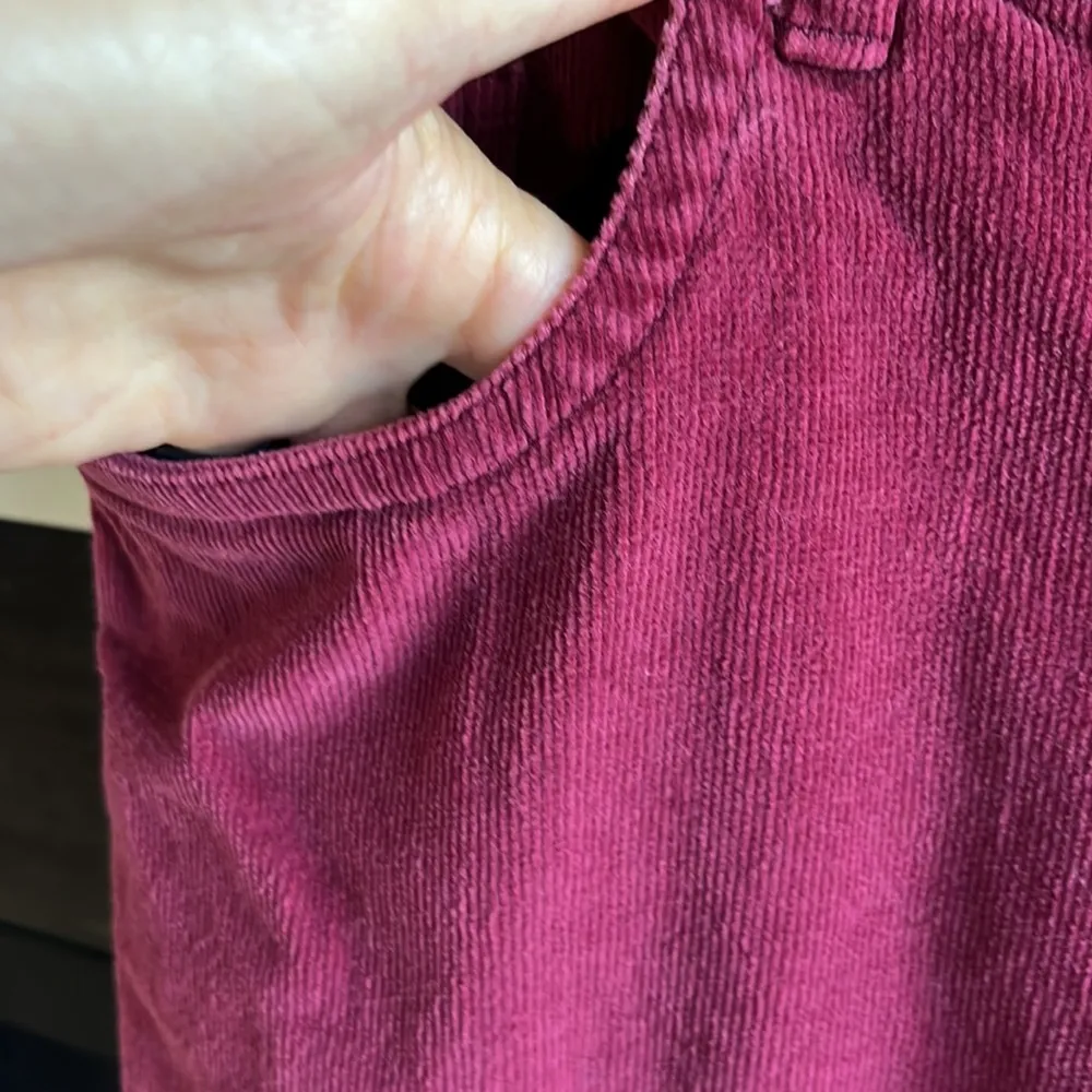 Vintage St Johns Bay Cords Cranberry Wine Corduroy pants Womens 8 Petite - Image 6