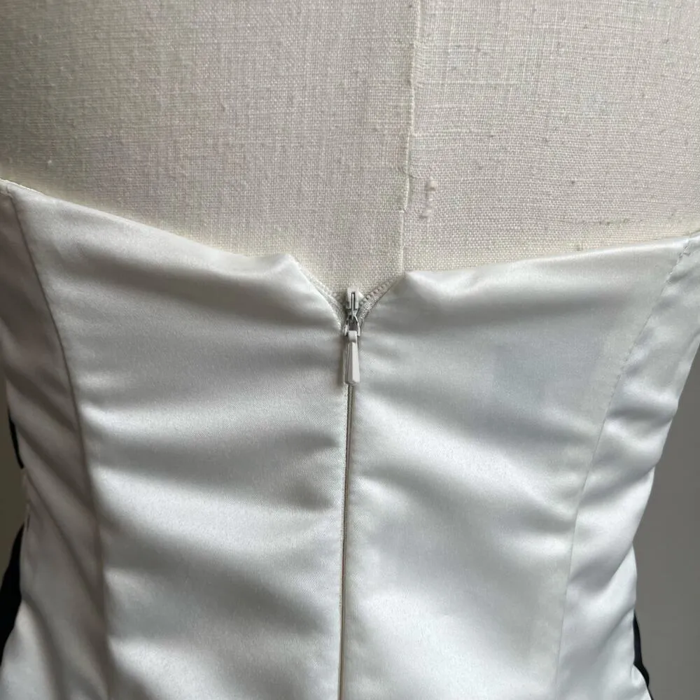 Vintage 80s Jessica Mcclintock For Gunne Sax Glam Grunge Prom Dress Size 9/10 - Image 4