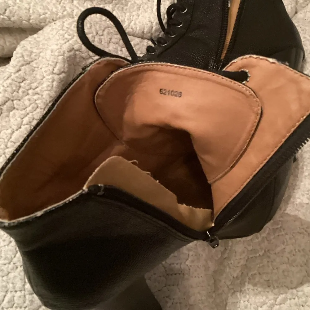 Charolette Russe Women's Black Ankle Boots. Zip or Lace up Platform block Heels - Image 9