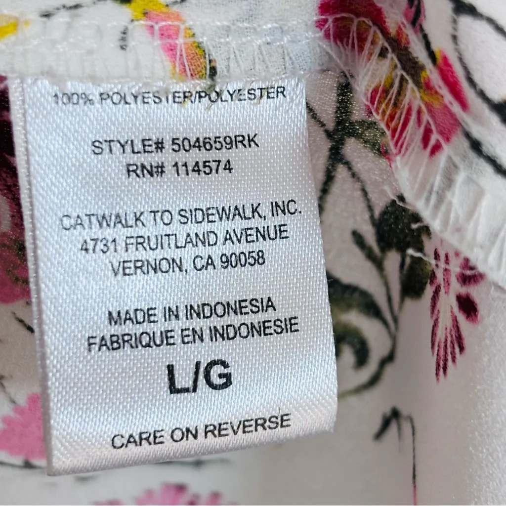 NORDSTORM Pleione size large cap sleeve floral wildflower print blouse - Image 6