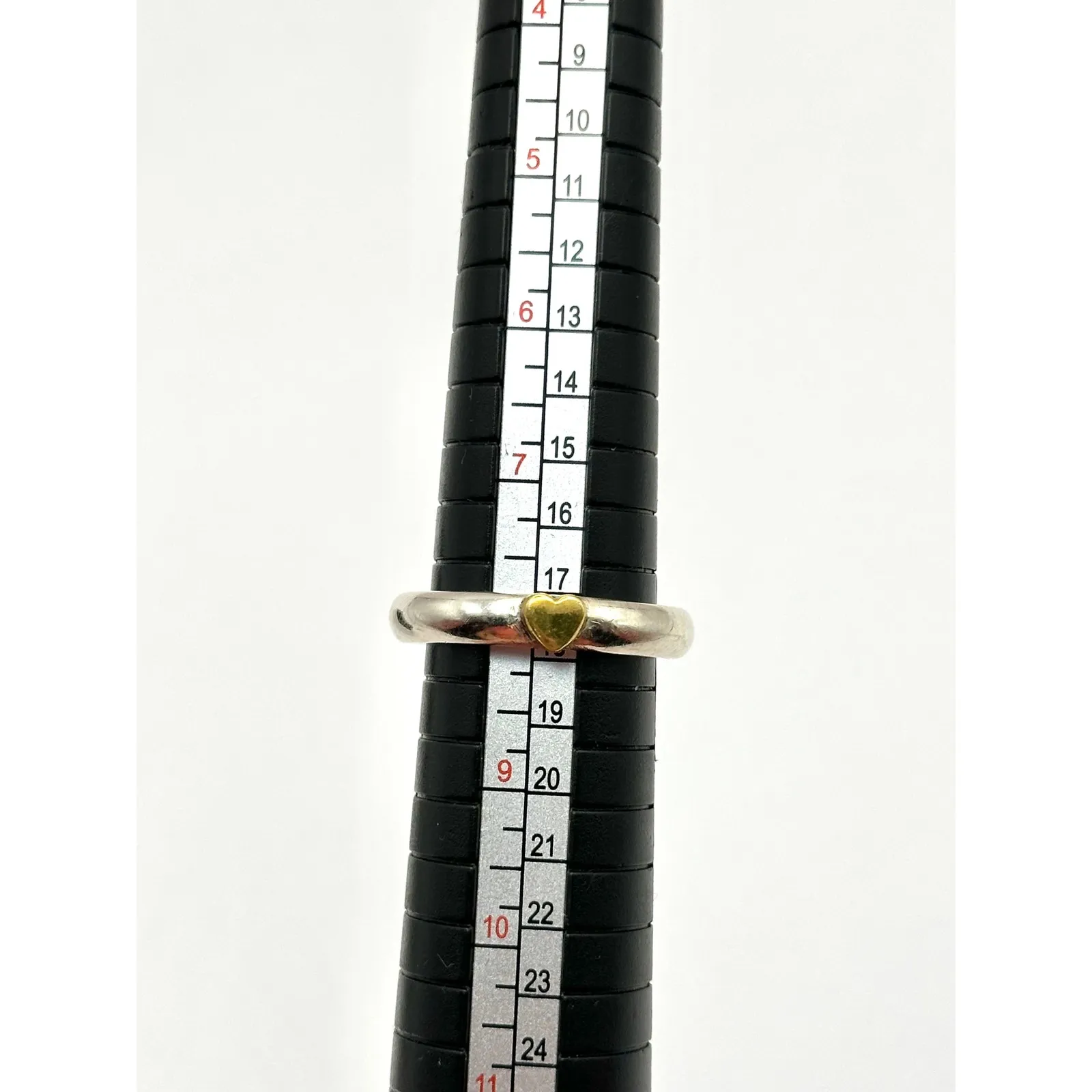 Chunky Sterling Silver Heart Ring Size 8 - Image 6