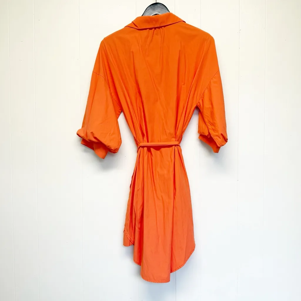 BROCHU WALKER The Kate Belted Dress Orange Medium - Image 5