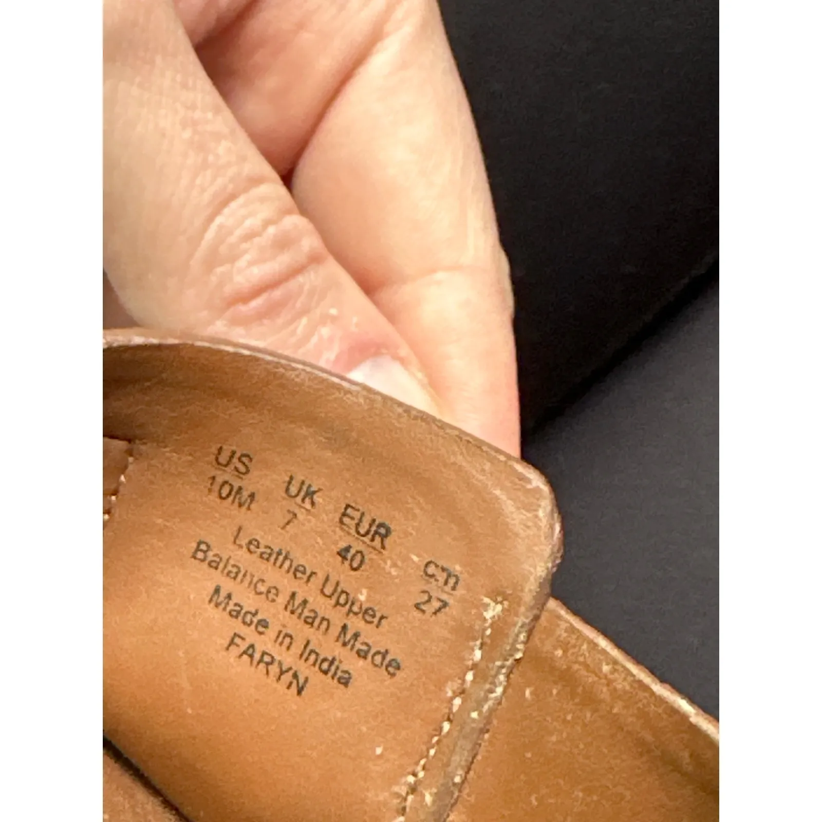 Naturalizer Faryn Brown Brazil Nut Leather Embossed Slip On Slide Sandal Size 10 - Image 5