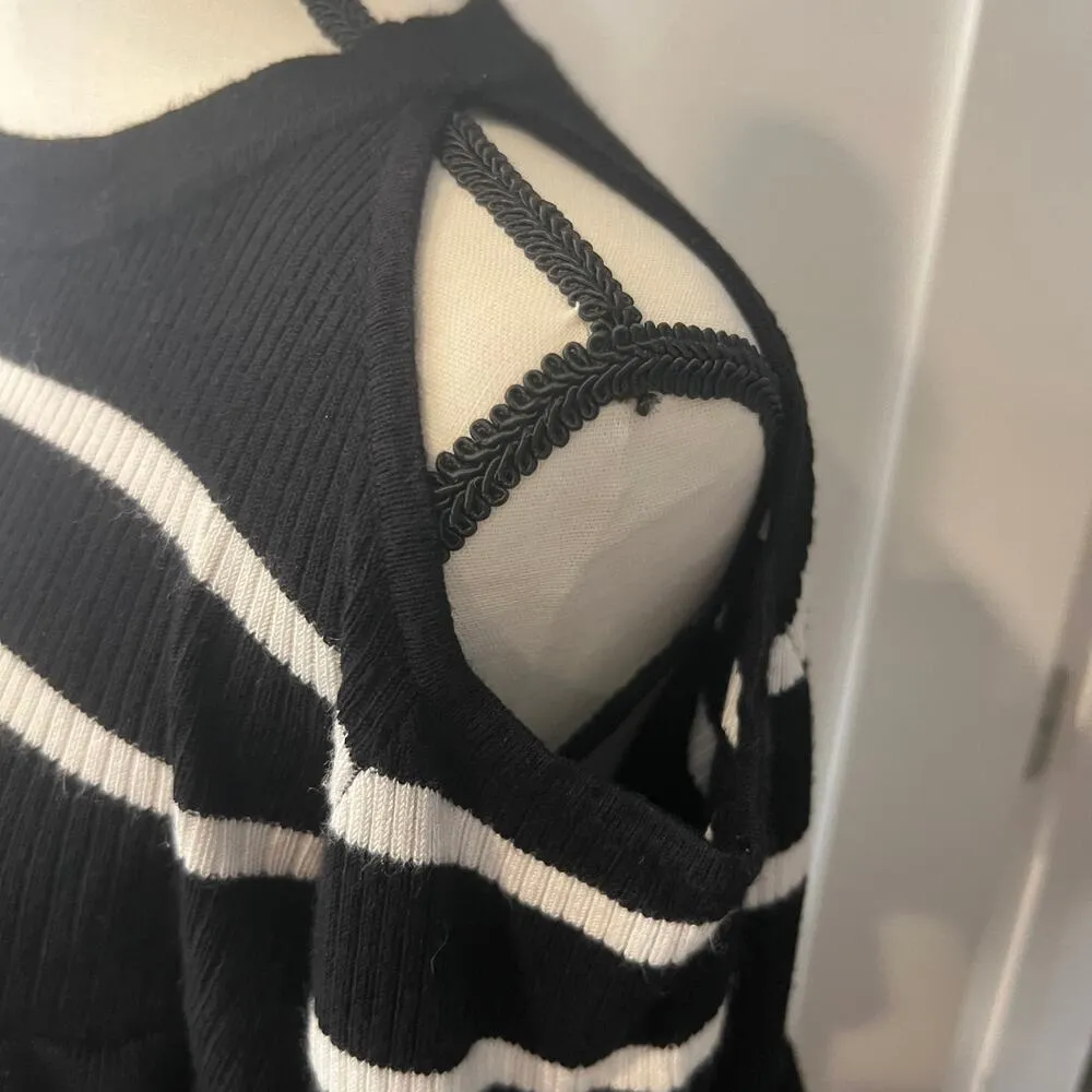 Venus Women's Cold Shoulder Sweater Dress Size L - Image 4