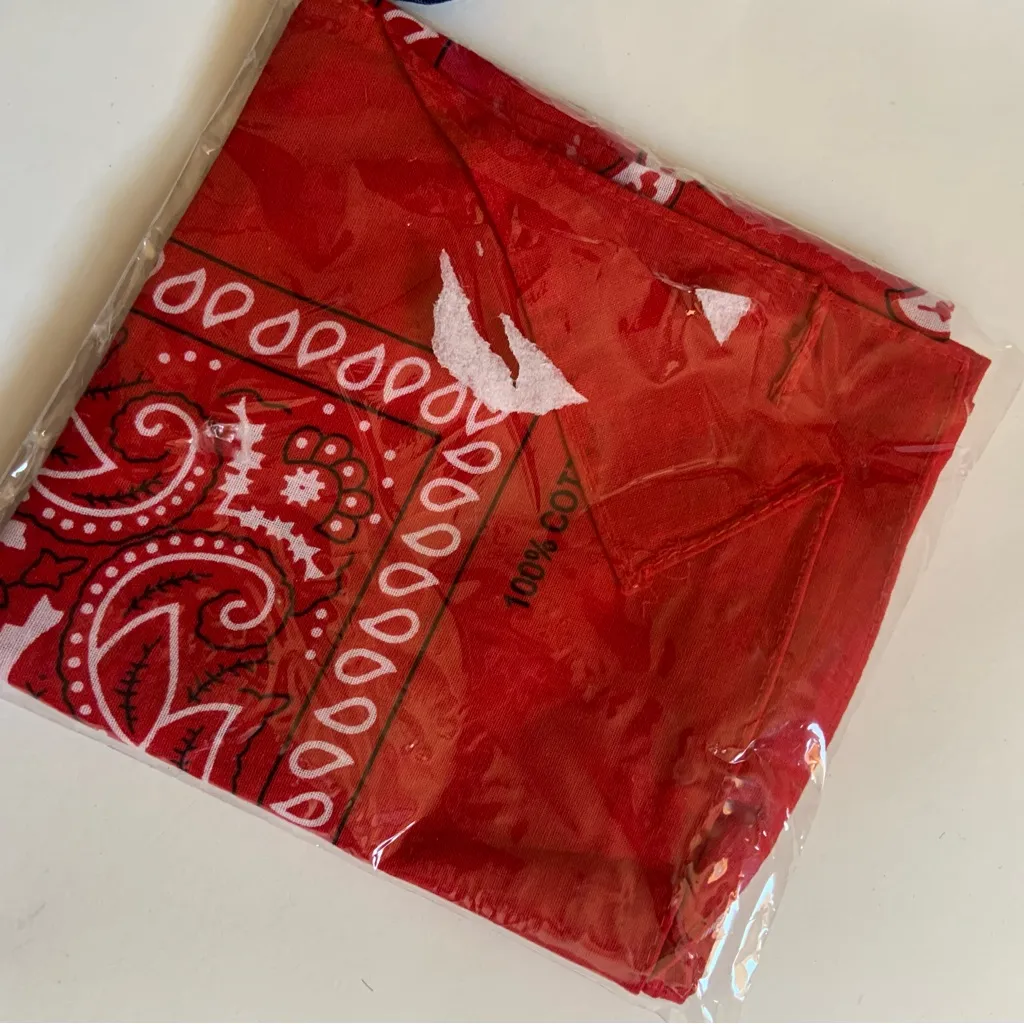 Women’s Cowgirl Costume Accessories Hat Bandana Denim Bottoms Small White - Image 7