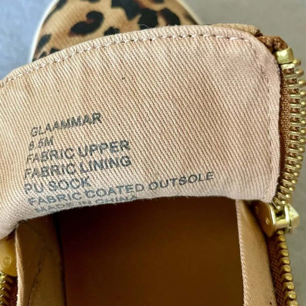 Steve Madden Women’s Glaammar Canvas Leopard Print Dual Zipper Sneakers Size 6.5 - Image 9
