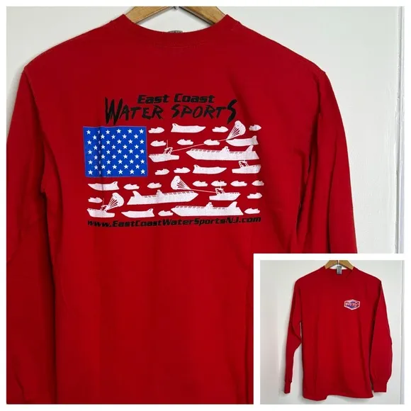 East Coast Water Sports Cape May Wildwood New Jersey Long Sleeve T Shirt Medium - Image 2