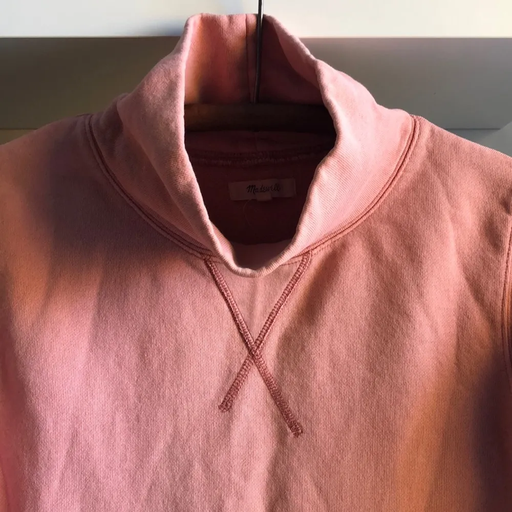 Madewell Vintage Mockneck Sweatshirt Pink Size Small - Image 2