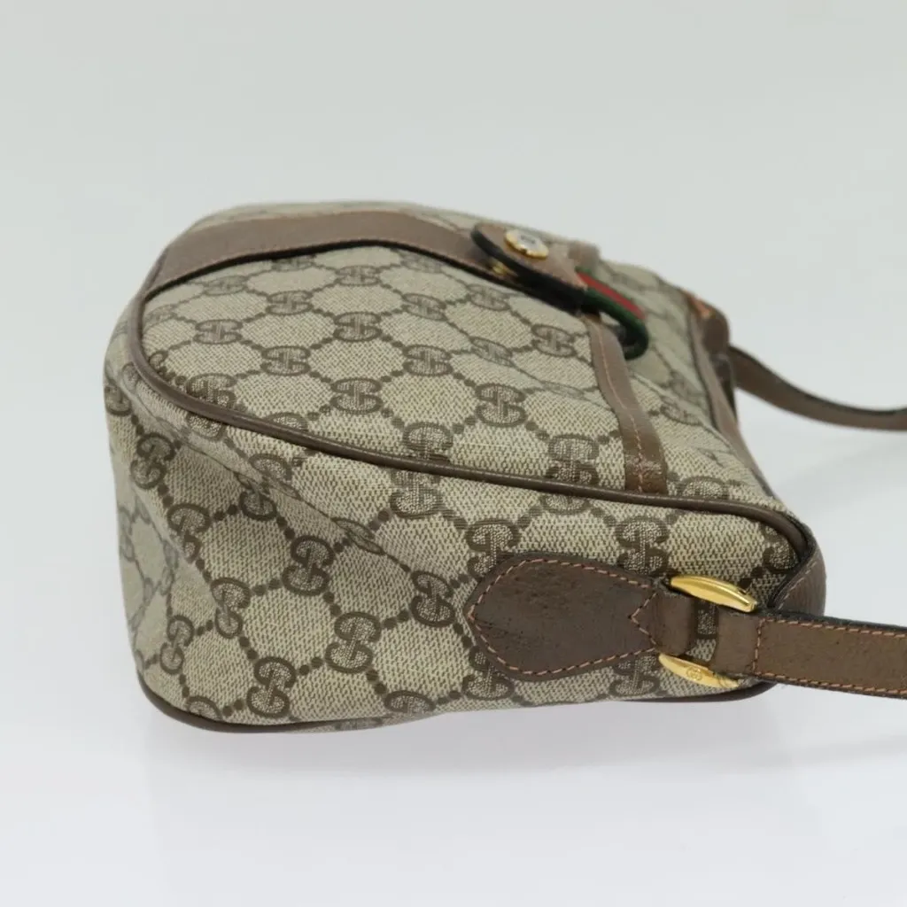 GUCCI GG Supreme Web Sherry Line Shoulder Bag PVC Beige 89 02 032 Authentic - Image 13