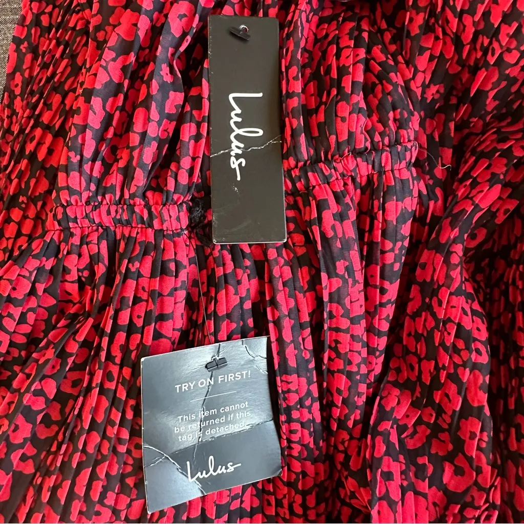 Lulu’s Aly & Jay Camile Leopard Print Romper – Red/Black, Size M, NWT Red Size M - Image 14
