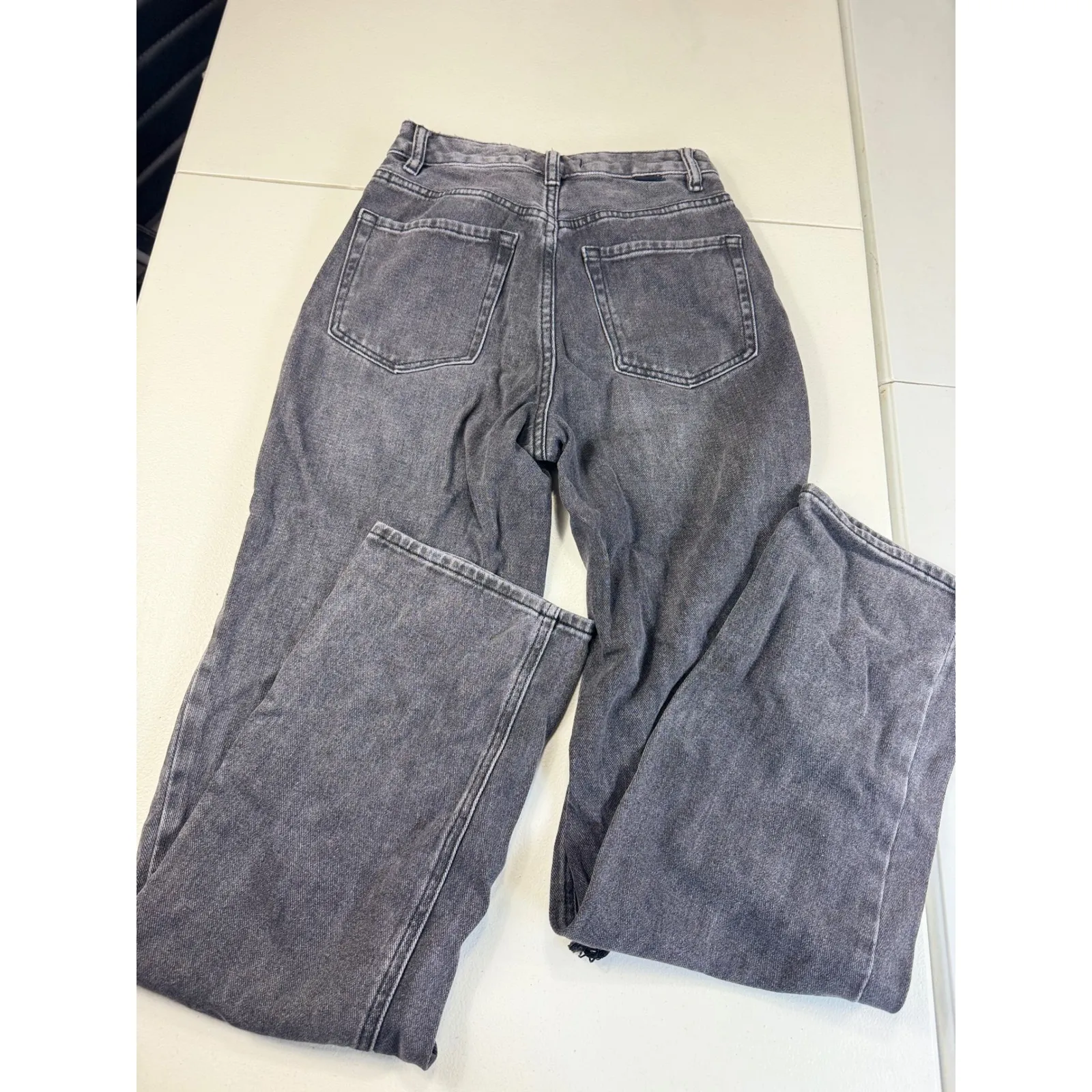 PacSun Jeans Women's Size 24 90s Boyfriend‎ High Rise Black Ripped Hobo Pants - Image 10