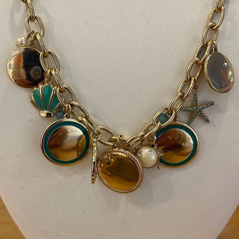 Crown & Ivy Womens Montauk Weekend‎ Sea Charm Bracelet Goldtone NWT - Image 3