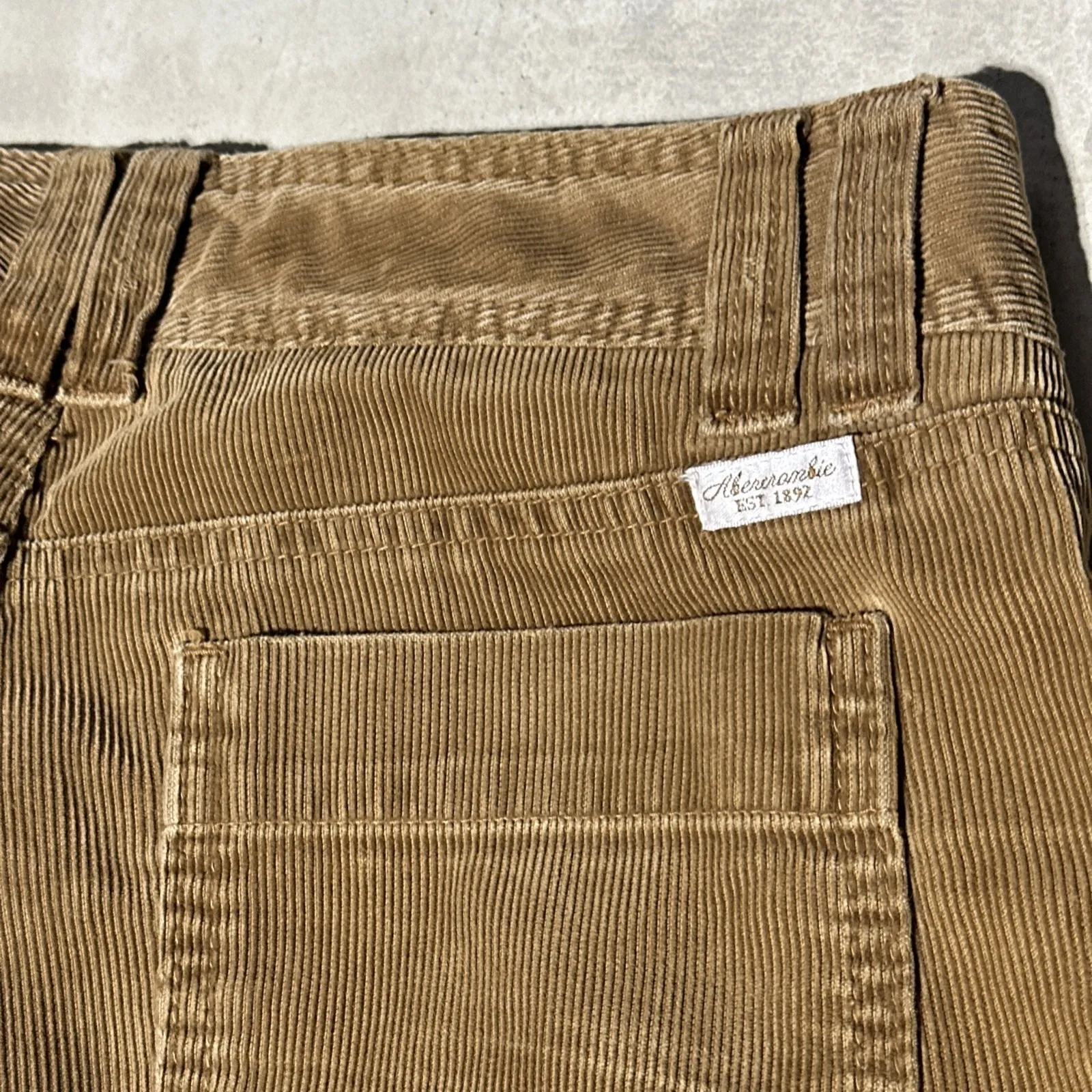 Vintage 2000s Abercrombie & Fitch Bell Corduroy Pants Low Rise Y2K SZ 6 34x34 - Image 11