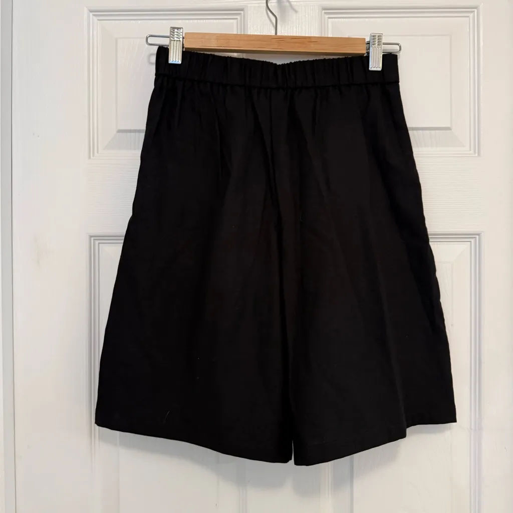 EUC Cider Linen-blend Mid Rise Solid Shorts - Image 2