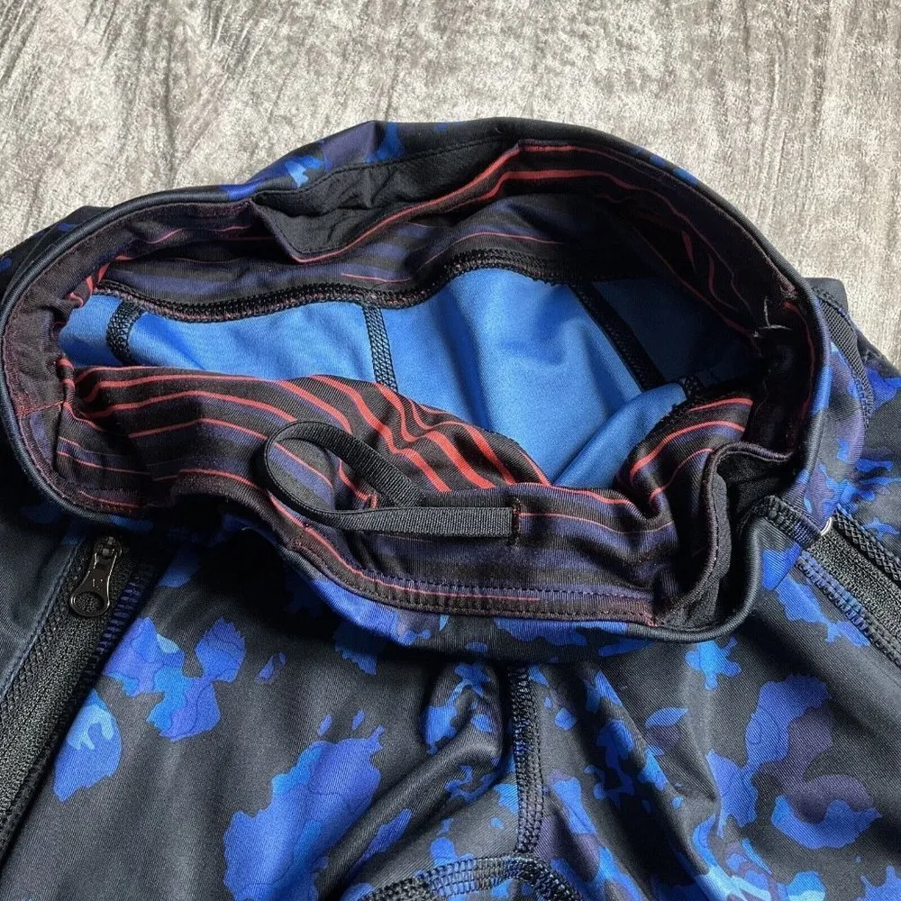 Lululemon Inspire Tight II Full On Luxtreme Mesh Dandy Digie Blue/Black Sz4 - Image 7