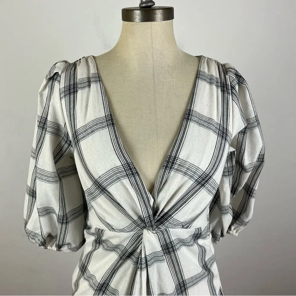 Free People Miss Molly Plaid Mini Dress Size 0 - Image 4