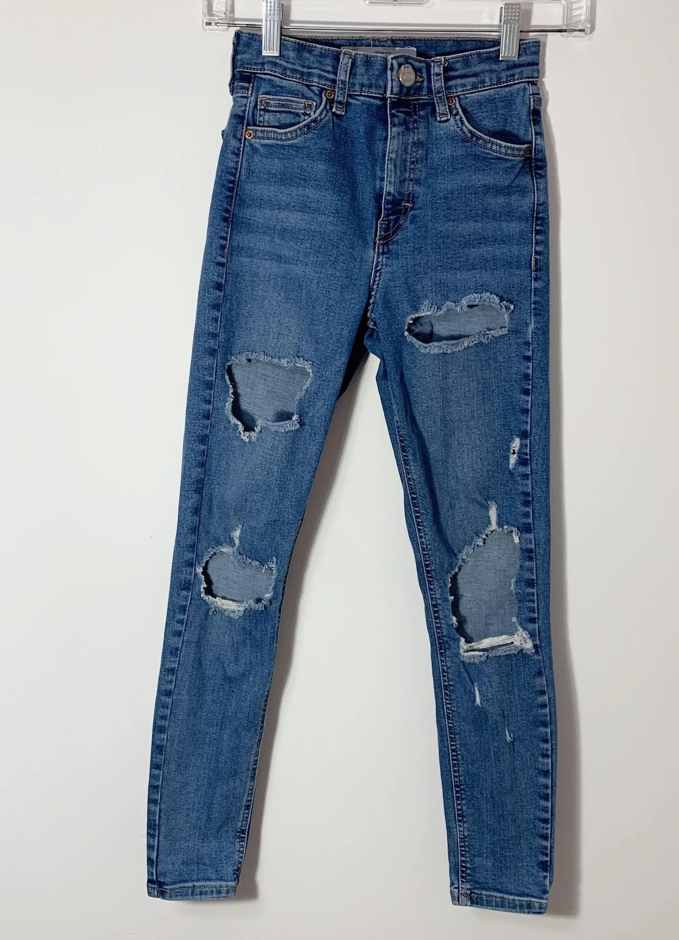 Moto Jamie Skinny Ripped Distressed Jeans - Image 2