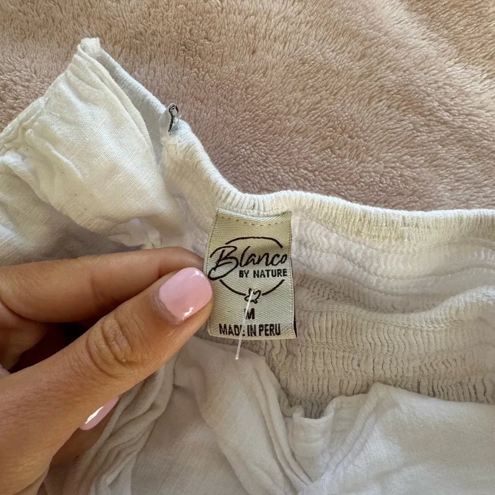 White Linen Mini dress - Image 2