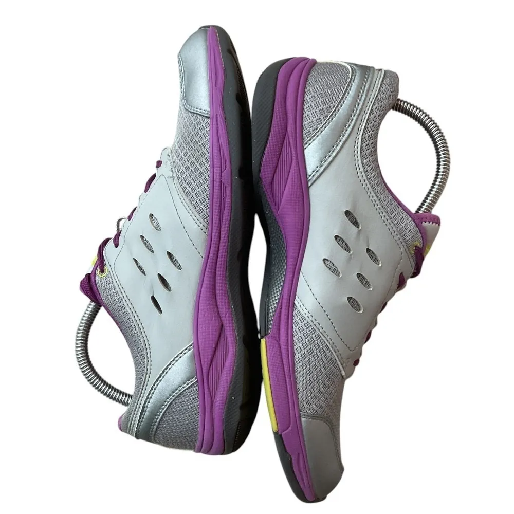 Vionic Venture Athletic Sneakers Shoes Size 10 Purple Gray Lace Up Comfy Walking - Image 4