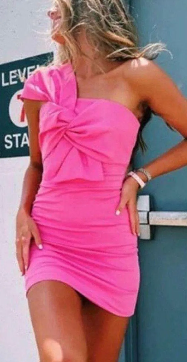 Black one shoulder mini dress Size 12 - Image 2