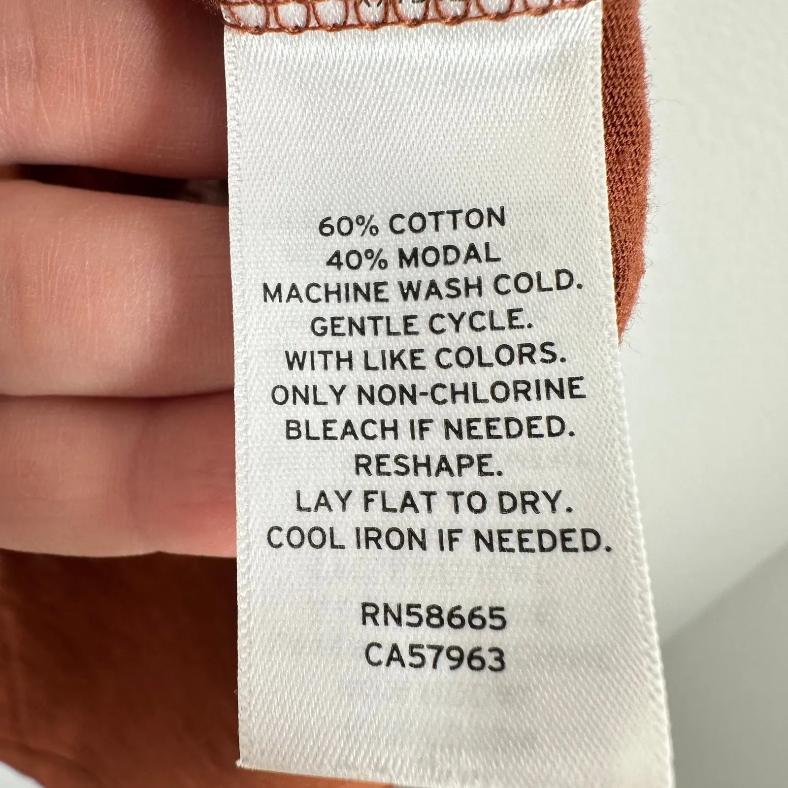 CASLON Rust Orange V Neck‎ Pocket T Shirt Womens Size XS Cotton Modal Blend NWOT - Image 4