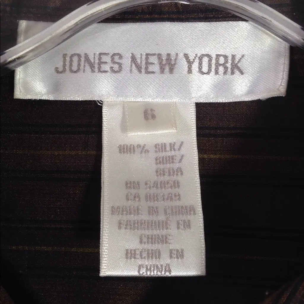 FINAL MARKDOWN Ladies' Jones New York LS 100% Silk Blouse 6 - Image 3