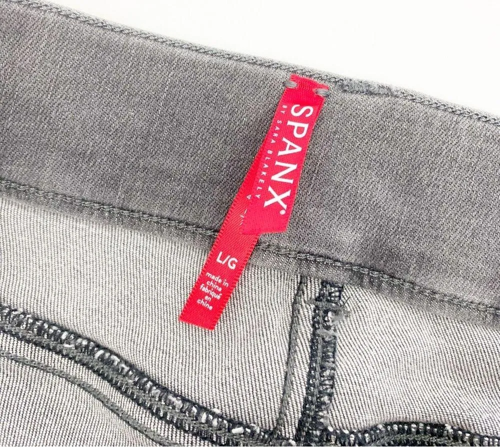 SPANX Vintage Distressed Ankle Skinny Jeans: Vintage Grey - Image 13