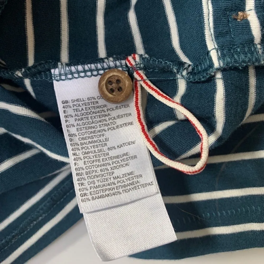 The North Face Teal Striped Top Size Small - Image 5