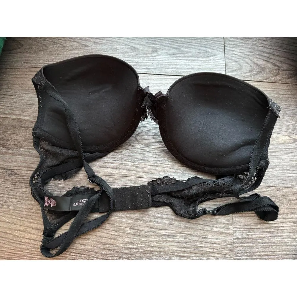 Victoria‎ Secret Dream Angels Push Up Black Bra Size 32C - Image 3