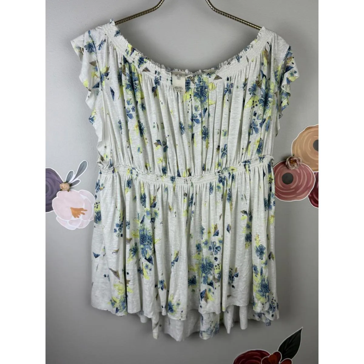 We The Free Ivory Chic Sam Off The Shoulder Top - Size - Medium - Image 5