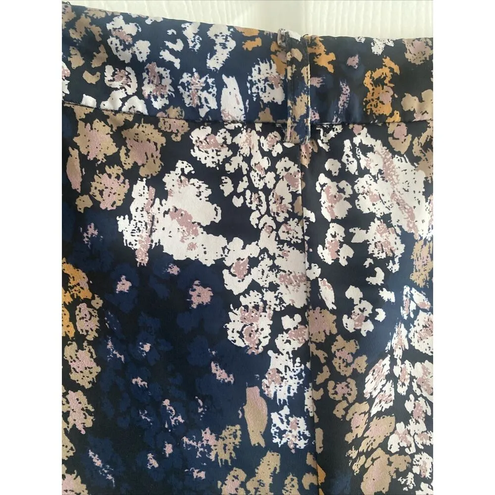 Muche Muchette‎ Women's M/L Navy Floral Pants Boho Hippie Flare Leg Blue Size L - Image 7