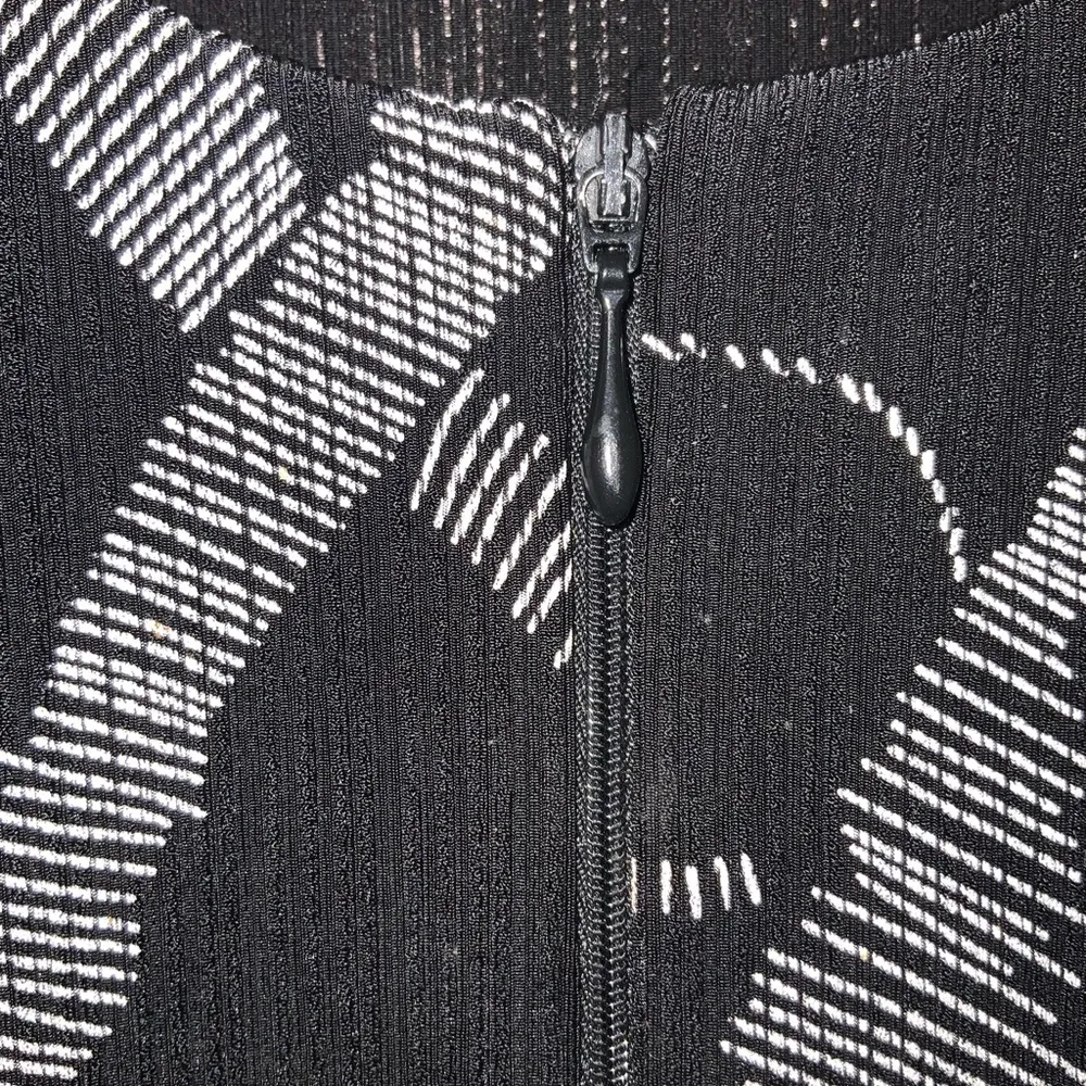 Drapers & Damons Black Tan Print Stretch Knit 3/4 Sleeve Office Casual Jacket SP - Image 7