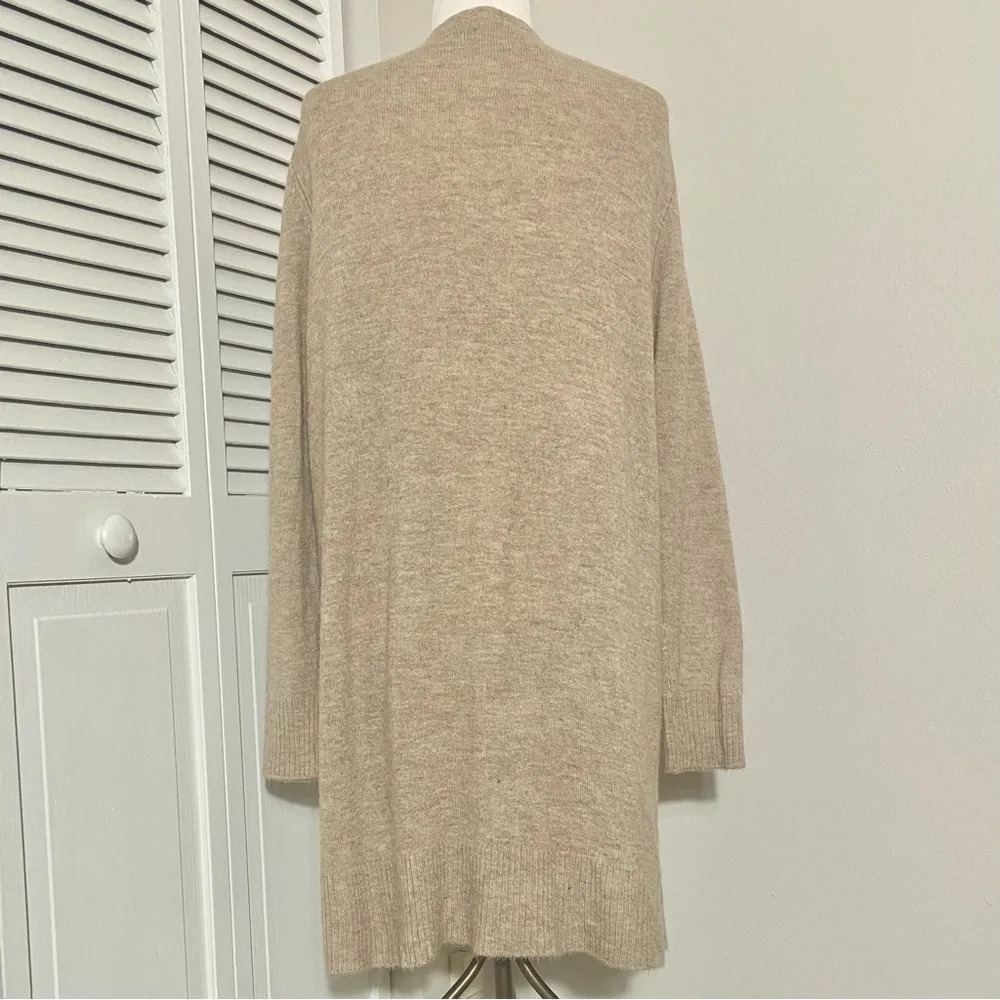 Serra Tan Camel Teddy Soft Long Open Cardigan XL - Image 2