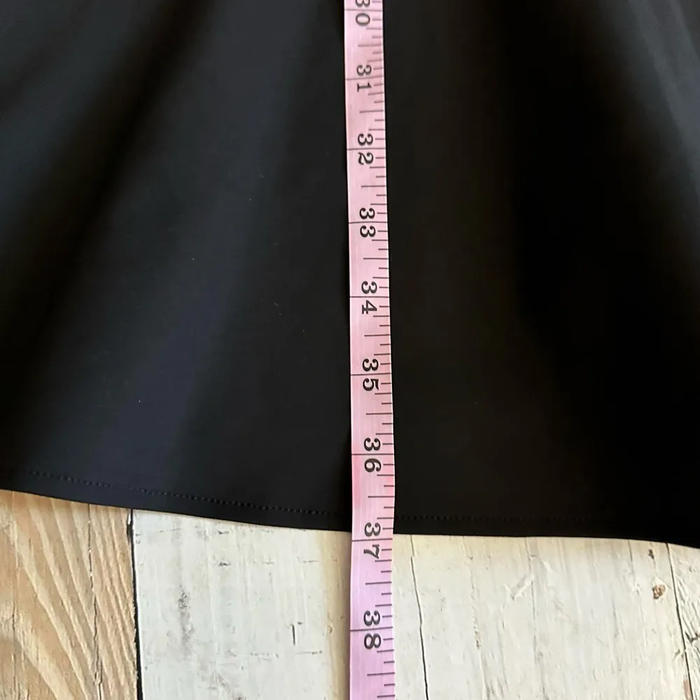 Theory Diagonal Flare Mini Dress Precision Ponte In Black Size 8 - Image 12