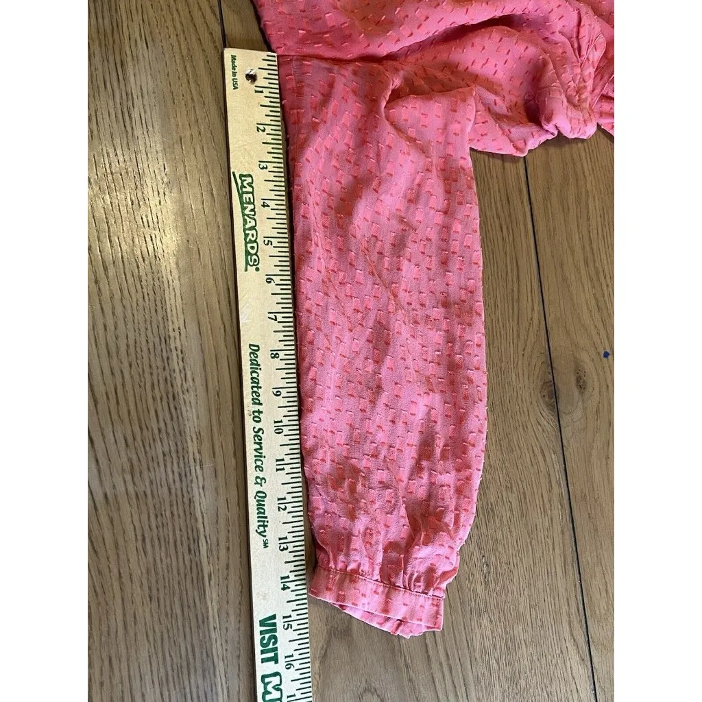 J. Crew‎ Metallic Long Sleeve Blouse Top Pink Women's 6 Lightweight Silk Career - Image 7