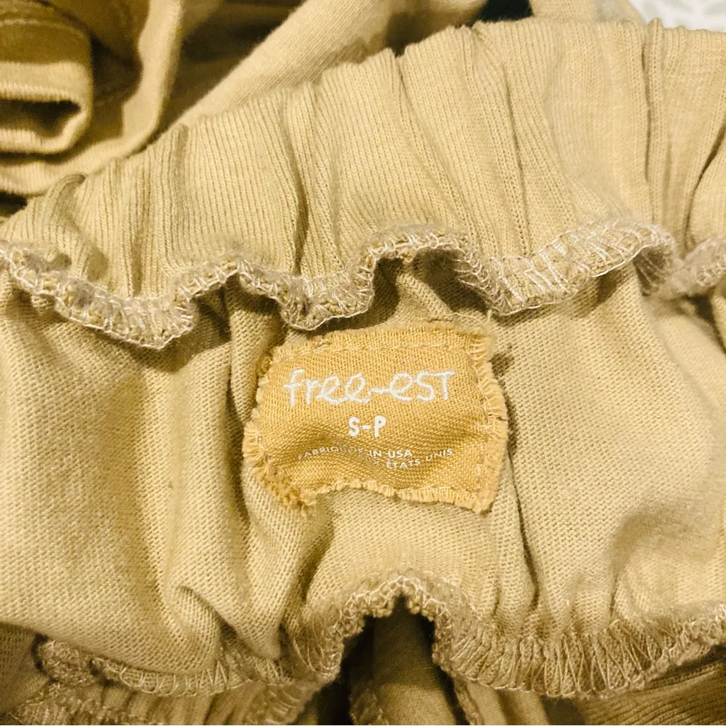 Free People Free est Kamora tan strapless  wide l g one piece. Size Small - Image 7