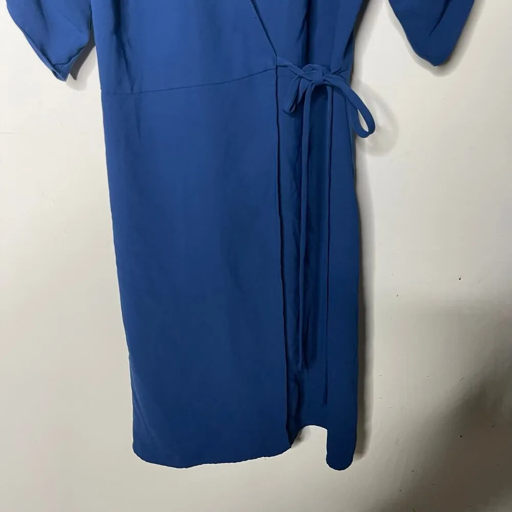 Amanda Uprichard Blue Wrap Mini Virginia Dress sz S - Image 4
