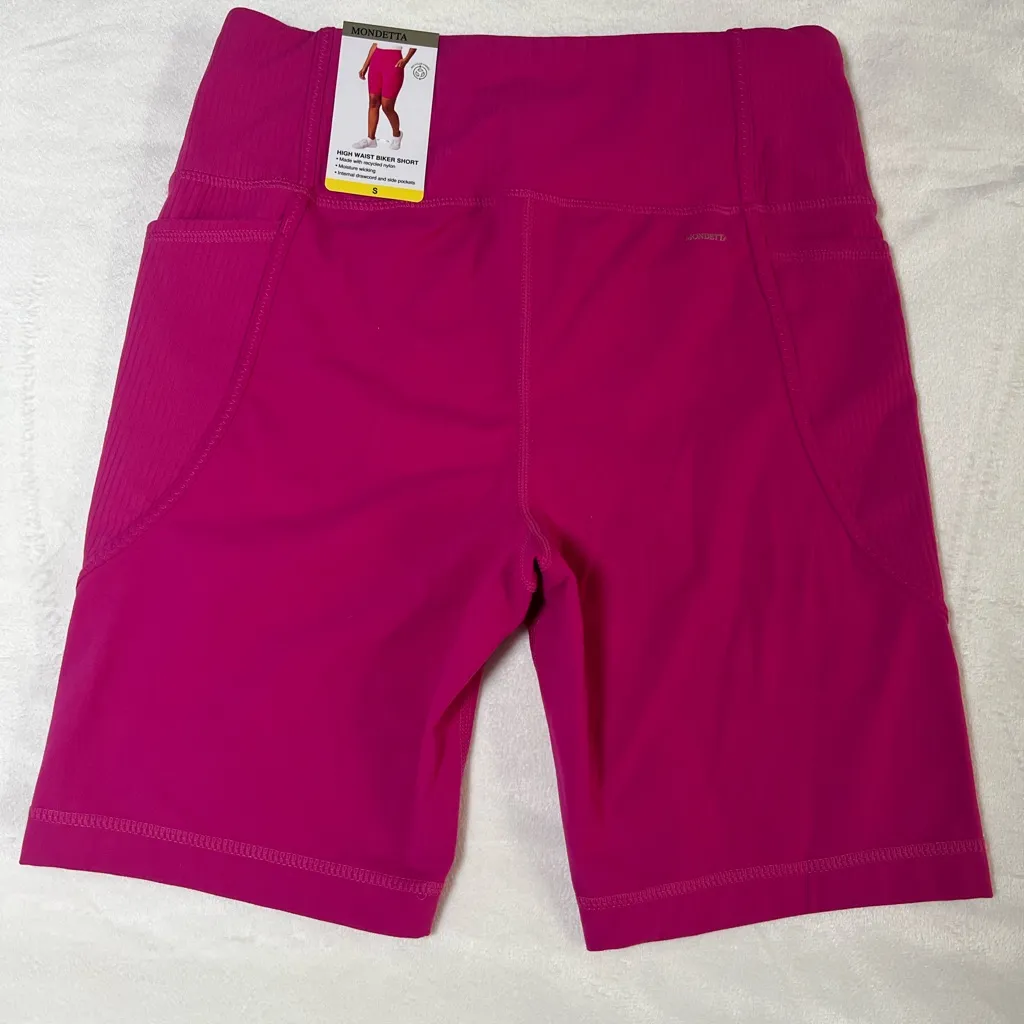 Mondetta High Waist Fuchsia‎ Biker Shorts - Image 3