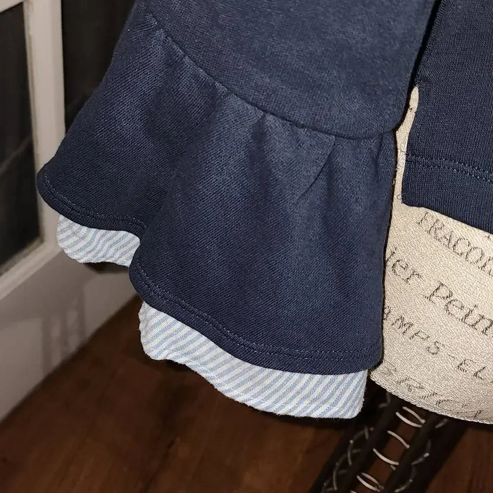 Maeve Anthropologie Womens Navy Blue Back Bowtie Flare‎ Sleeve Sweater Small - Image 3