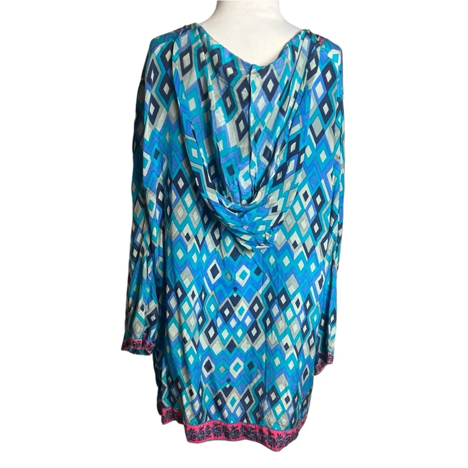 Tolani silk hooded tunic top Sz 3X - Image 2