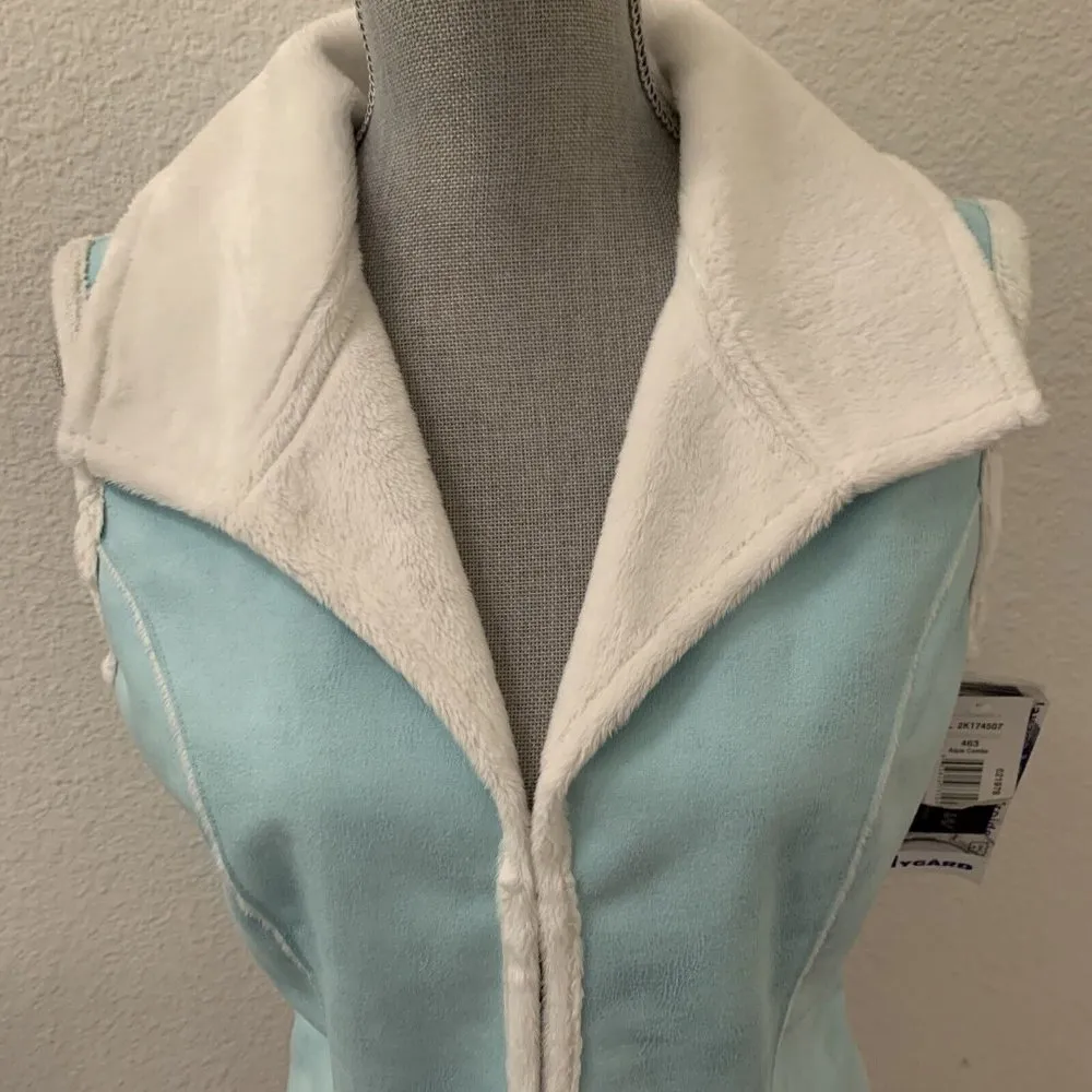 B N W Bianca Nygard Weekend Blue White Soft Warm Vest 8 Medium M New Beautiful - Image 2
