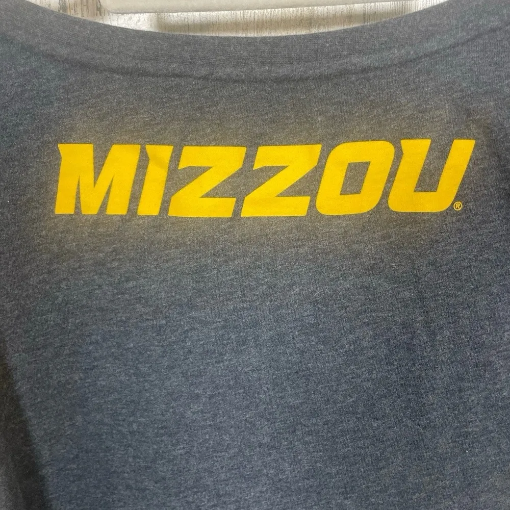 Nike‎ Womens XL Gray Yellow Mizzou Tigers Athletic Graphic T-Shirt - Image 6