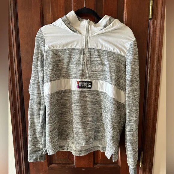 Victoria’s Secret PINK Large Pullover Half Zip Up Hoodie - Image 2