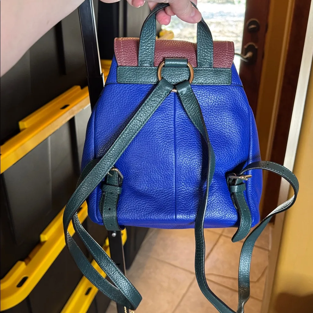 NWOT Coach Pennie Backpack 22” Colorblock Sport Blue Multi - Image 10