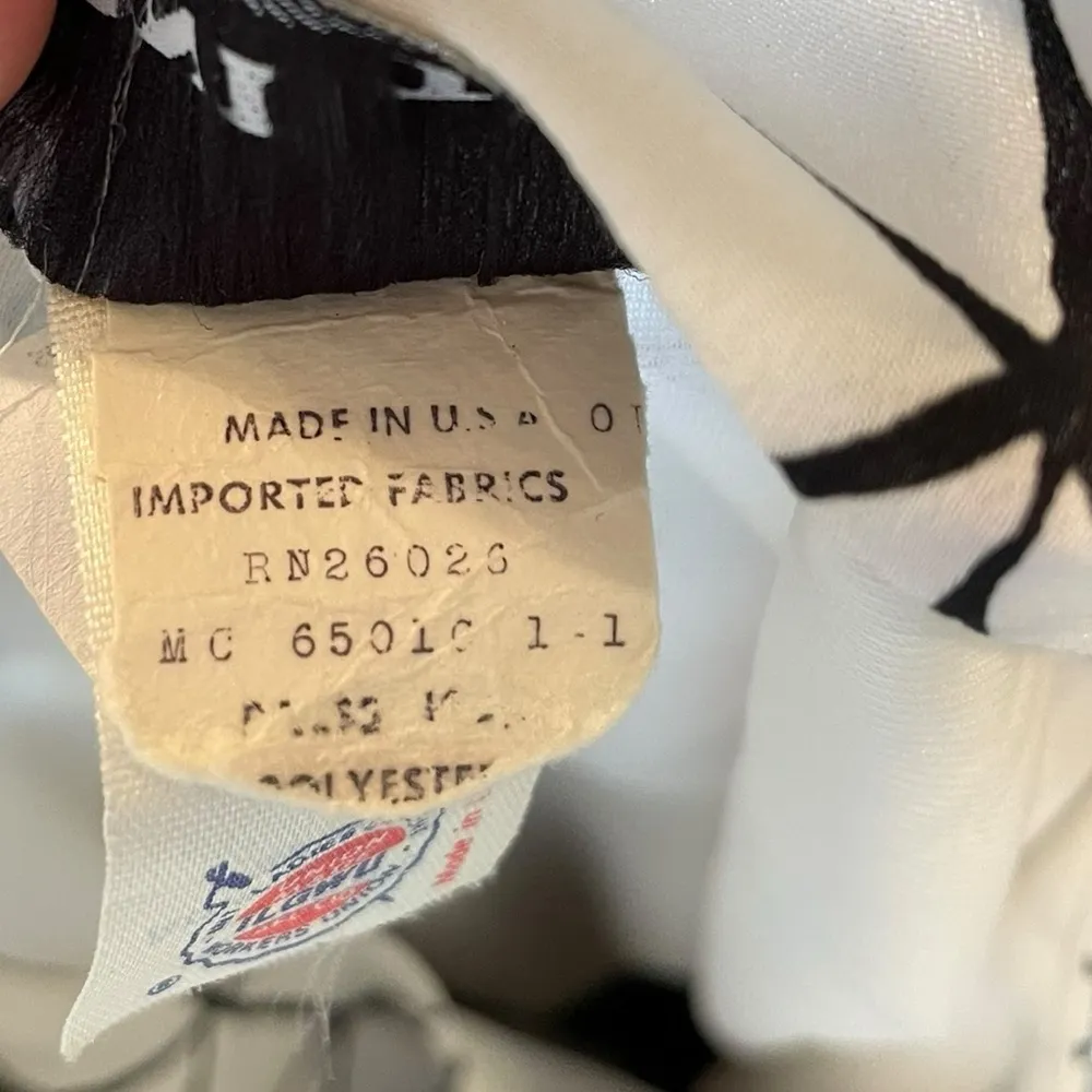 Toni Todd Vintage 70s Black White Red Mosaic Geometric Art to Wear Midi Dress Size 1X - Image 8