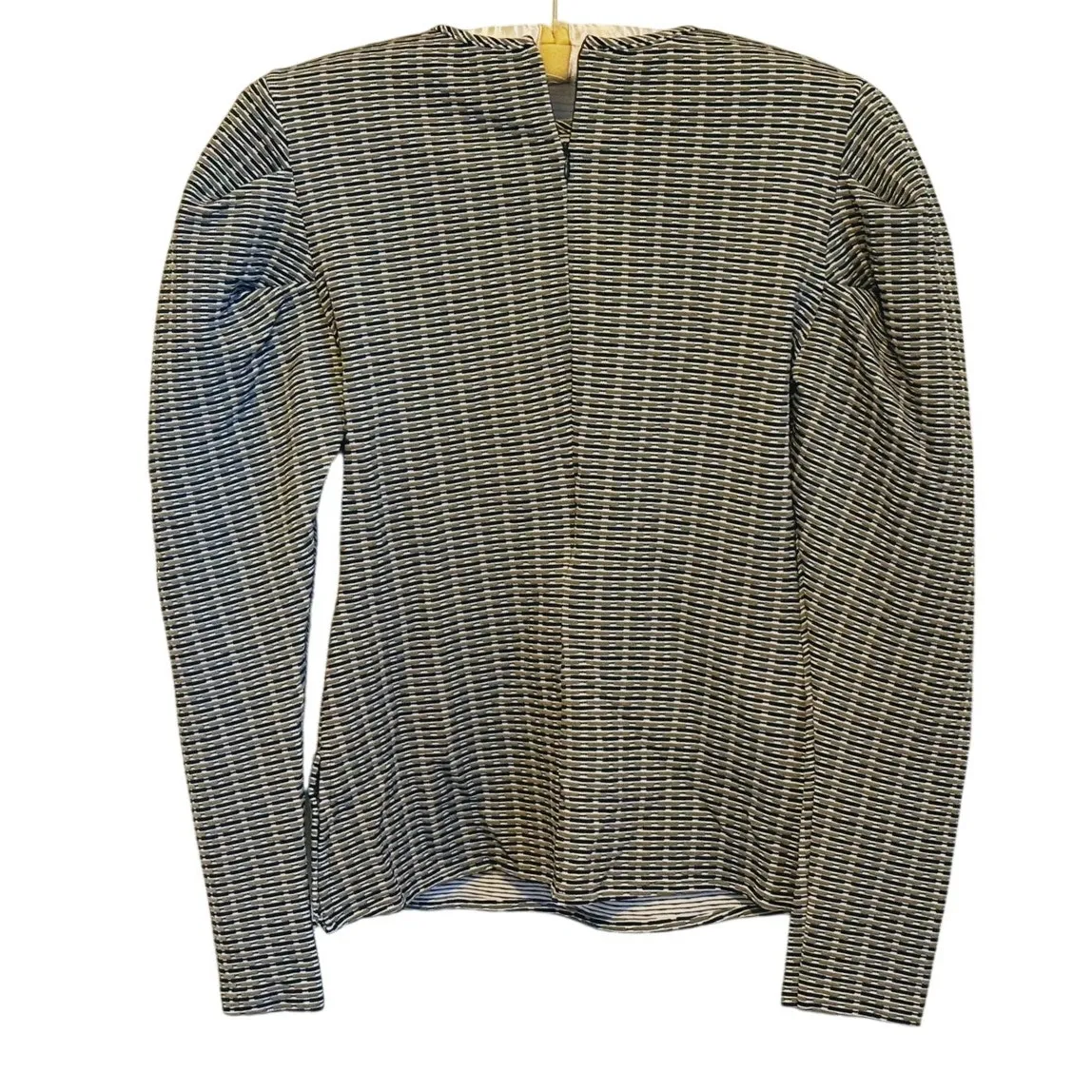 Beaufille Cursa Old Money Textured Knit Puff Sleeve Blouse Small Green Academia - Image 5