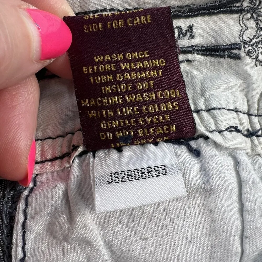 Y2K Zana Di Jrs 9 Bermuda Shorts Low Rise Blue Denim Sailor Long Street Grunge - Image 8